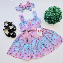 Vestido Jardim Encantado Lili + faixinha de cabelo