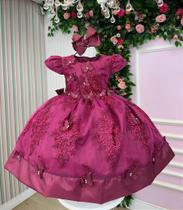 Vestido Jardim Encantado Marsala Infantil Festa Maite - Infantil