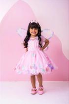 Vestido Jardim Encantado Rosa Bebe Isis Luxinho