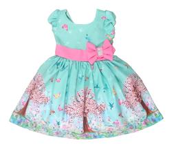 Vestido Jardim Encantado Verde Temático Festa Infantil Vestido Jardim Encantado Verde Temático Festa Infantil