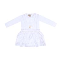 Vestido Jardineira Infantil Menina Batizado