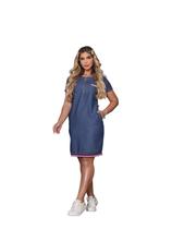 Vestido Jeans Chemise Moda Feminina Com Estilo