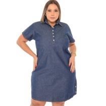 Vestido Jeans Chemisse Camisão Feminino Tendência Estação Li Vestido Jeans Chemisse Camisão Feminino Tendência Estação Li