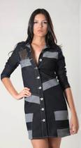 Vestido Jeans com Botões na Frente