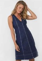 Vestido jeans curto cavado tamanho único P ao GG