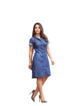 Vestido Jeans Feminino Chemise (ref-1020)