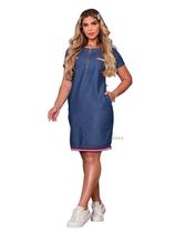 Vestido Jeans Feminino Moda Casual Com Estilo Evangélica. Vestido Jeans Feminino Moda Casual Com Estilo Evangélica.