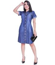 Vestido Jeans Feminino (ref-1020)