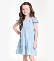 Vestido Jeans Juvenil Trick Nick Azul