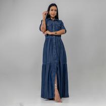 Vestido Jeans Longo C/ Manga Fatima - Loscarvan