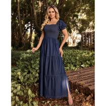 Vestido jeans longo vitória