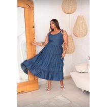 vestido jeans mid 4 marias Plus size