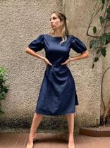 Vestido jeans midi manga