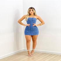 Vestido Jeans Modinha Blogueira