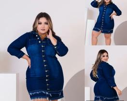 Vestido jeans plus size