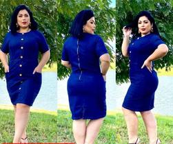 Vestido Jeans Plus Size Vestido Jeans Plus Size