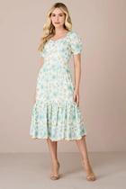 Vestido josy tata martello verde midi Vestido josy tata martello verde midi