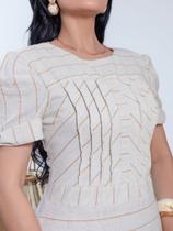 Vestido juliana em linho com algodão
