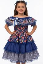 Vestido junino ciganinha floral royal bambolê 787 8 Vestido junino ciganinha floral royal bambolê 787 8