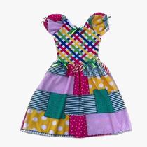 Vestido Junino de Retalho para Crianças Charme e Alegria Vestido Junino de Retalho para Crianças Charme e Alegria