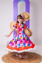 Vestido Junino Infantil Arraiá do Sertão Luxo - Festa de São João Vestido Junino Infantil Arraiá do Sertão Luxo - Festa de São João