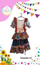 Vestido Junino infantil colorido (Tam. 12)