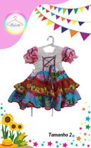 Vestido Junino infantil colorido (Tam. 2)