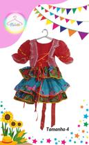 Vestido Junino infantil colorido (Tam. 4)