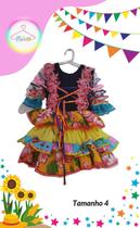 Vestido Junino infantil colorido (Tam. 4) Vestido Junino infantil colorido (Tam. 4)