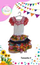 Vestido Junino infantil colorido (Tam. 4) Vestido Junino infantil colorido (Tam. 4)