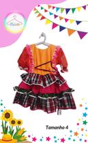 Vestido Junino infantil colorido (Tam. 4) Vestido Junino infantil colorido (Tam. 4)