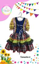 Vestido Junino infantil colorido (Tam. 6)