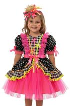 Vestido Junino Infantil Luxo Festa Junina Caipira Papilloo Pink 1 Vestido Junino Infantil Luxo Festa Junina Caipira Papilloo Pink 1