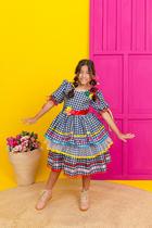 Vestido Junino Infantil São João Xadrez Caipira Quadrilha Vestido Junino Infantil São João Xadrez Caipira Quadrilha