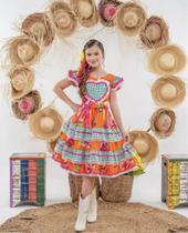 Vestido Junino Laranja Carolina