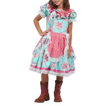 Vestido Junino Lelê Petit Avental Floral Tiffany Colorido Vestido Junino Lelê Petit Avental Floral Tiffany Colorido