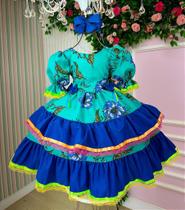 Vestido Junino Luxo Arraia da Floresta