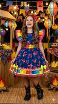 Vestido Junino Luxo Banana Club Forro Kids - Festa Junina