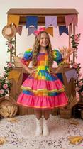 Vestido Junino Luxo Rubia Banana Club Infantil Festa São João Caipira Sofisticado Vestido Junino Luxo Rubia Banana Club Infantil Festa São João Caipira Sofisticado