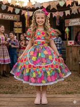 Vestido Junino Magia do Sertão Mini Miss infantil Julino Quermesse Vestido Junino Magia do Sertão Mini Miss infantil Julino Quermesse