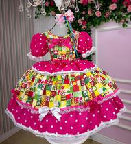 Vestido Junino Mimadine Luxo Roberta Julino Florido Quadrilha São João