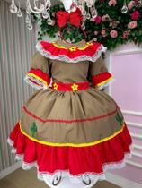 Vestido Junino Princesa Belli Cangaceira/Maria Bonita Vestido Junino Princesa Belli Cangaceira/Maria Bonita