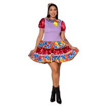 Vestido Junino Rodado Caipira Adulto Vestido Festa Junina Flor Babado Vestido Junino Rodado Caipira Adulto Vestido Festa Junina Flor Babado