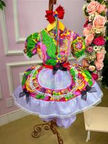 Vestido Junino Tropical Carina - Estilo e Conforto para Festas Juninas