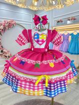 Vestido Junino Xadrez Infantil Rosa Pink Coração Festa Junina Caipira Quadrilha Laço Quadrilha Sinhá Vestido Junino Xadrez Infantil Rosa Pink Coração Festa Junina Caipira Quadrilha Laço Quadrilha Sinhá