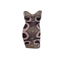 Vestido justo onça preto lança perfume