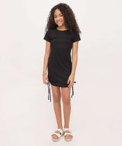 Vestido Juvenil Canelado Drapeado Marisa Tam 10 a 16-06042