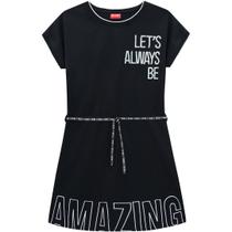 Vestido Juvenil Curto Preto Let's - Amora