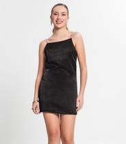 Vestido Juvenil Em Viscopoly Minty Preto