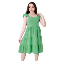 Vestido juvenil infantil tecido duna com alça 3 marias Vestido juvenil infantil tecido duna com alça 3 marias